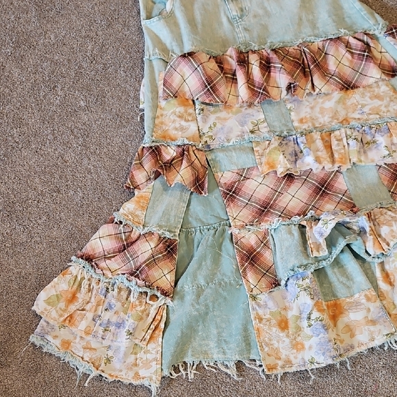 Oli & Hali Denim Skirt - Multicolor Patchwork - Picture 3 of 10